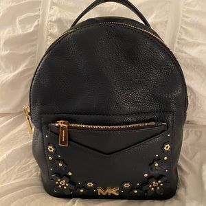 Michael Kors navy blue backpack